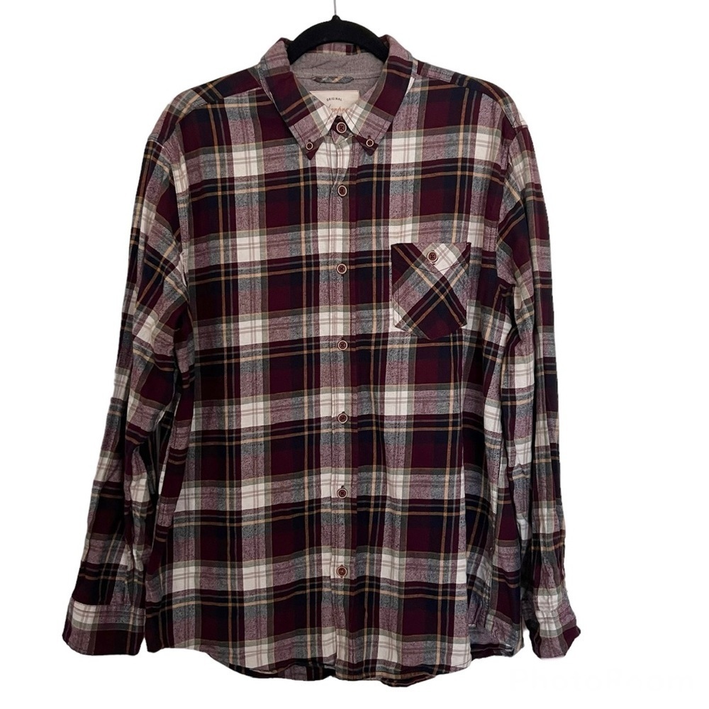 Weatherproof Vintage Plaid Long Sleeve Button down Shirt XL
